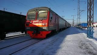 Электропоезд ЭД9М-0030. Покатушки от Развилки до Алтайской+отправление.