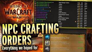 First Look! NPC Crafting Orders For Skill, Knowledge And More! The War Within Beta