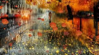 Футаж листопад осений оранжевых листьев падают осень/Footage leaf fall autumn orange leaves autumn