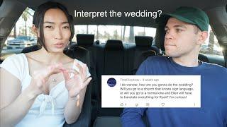 Fiancée Interpreting Wedding Ceremony For Deaf Fiancé