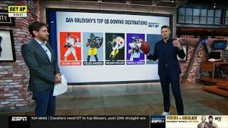 GET UP | Dan Orlovsky's Top QB domino destinations: Aaron Rodgers to Jets, Sam Dornold to Vikings...