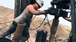 Drilling rig. Real  mens work. Помбур. Работа для настоящих мужиков.