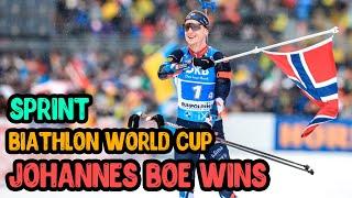 Biathlon World Cup Men's Sprint Results - Johannes Thingnes Boe Wins