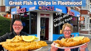 Fish Chips and Mushy Peas in Fleetwood