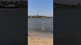 Samsung galaxy A50 slow mo video. Sea, stone, spray.
