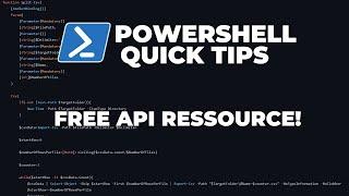 PowerShell Quick Tips : Free API Ressource