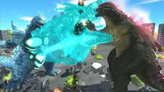 Evolved Godzilla VS. Frostbite Super Godzilla! - Animal Revolt Battle Simulator