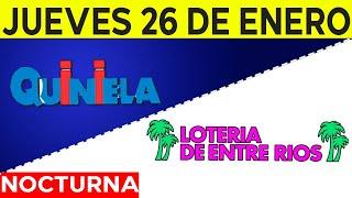 Resultados Quinielas Nocturnas de Córdoba y Entre Ríos, Jueves 26 de Enero