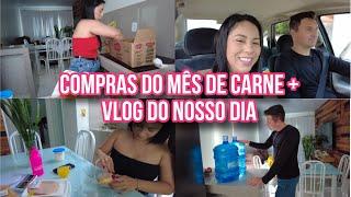 COMPRAS DO MÊS DE CARNE | RECEITA DE IOGURTE NATURAL CASEIRO | VLOG DO NOSSO DIA