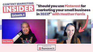 "Pinterest Marketing for Small Business in 2023?" with Heather Farris on Content Marketing Insider