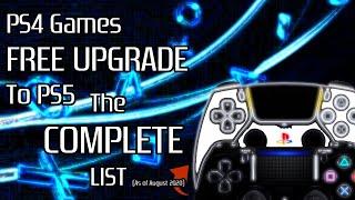 PS4 To PS5 Game Upgrade -The COMPLETE List (As Of August 2020)