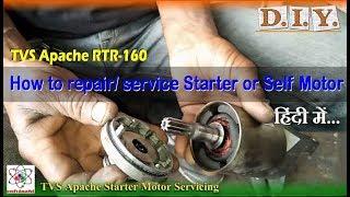 TVS Apache Starter or Self Motor Servicing DIY