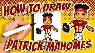 How to Draw Patrick Mahomes - Kansas City Chiefs NFL Football