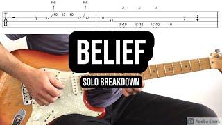 John Mayer 'Belief' - Guitar Solo Breakdown (With TAB)