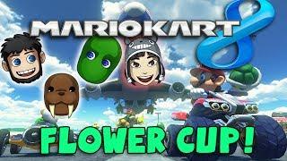 MARIO KART 8! Flower Cup 100CC with Hat Films & Kim!