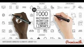 Whiteboard Animated Elements Library Free After Effects Template