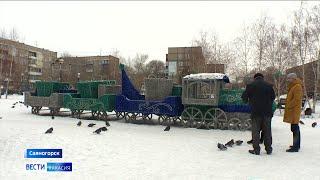 В очередной раз вандалы наведались в сквер имени Василия Стриго в Саяногорске