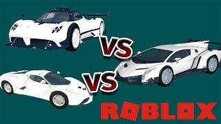 Pagani Zonda R vs Lamborghini Veneno vs Ferrari LaFerrari (Roblox)