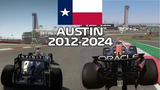 Evolution of Circuit of the Americas in Codemasters F1 Games | 2012 - 2024