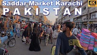 Saddar Market Karachi Walking Tour | 4K UHD Pakistan | Full Mooni Vlogs