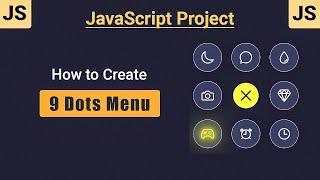 How to Make 9 Dots Navigation Menu Using HTML CSS & JS #html #css #javascript #coding #youtubevideo