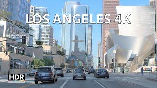 Driving Los Angeles 4K HDR - Downtown Sunrise - USA