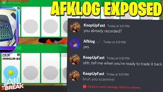 Afklog EXPOSED for SCAMMING A Fan Of A LEVEL 5 Hyperchrome! Roblox Jailbreak