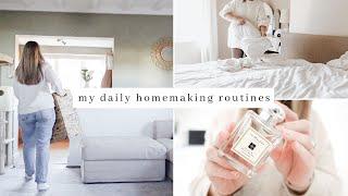 My Daily Homemaking Routines | cleaning, cooking, organising, lady of the house