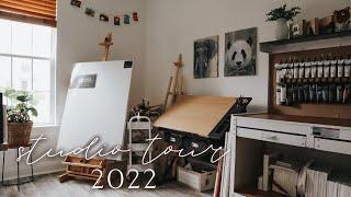 2022 Studio Tour  Reorganizing my Art Studio (again!) and Tour  Katherine Schiller Art