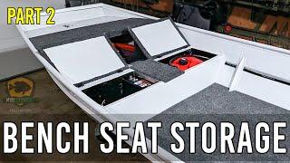 JON BOAT BENCH SEAT STORAGE PART 2 - Adding Hatch Lids on the Jon Boat To Bass Boat Conversion Build