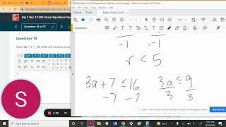 Alg 2 Mod 2 Sec 1 V4 Homework Problem Example Set Builder Notation