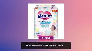 Merries baby Diapers, 6-11 Kg, 64 Pieces (Japan Import)