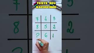 TESTE SEU RACIOCÍNIO  #aulas #matematica #raciociniologico #testedeqi #aulas