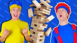 Jenga - Building a Tower Challenge | D Billions VLOG English