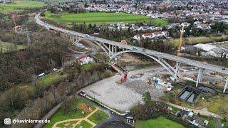Das Backnanger Murrtalviadukt beim 4-spurigen Ausbau | Stand: 02.01.2024 | DJI Mini 3 Pro