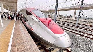 4K RIDE WHOOSH KCIC BULLET TRAIN FROM PADALARANG BANDUNG STATION TO HALIM STATION BUSINESS CLASS