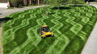 Turning this lawn into a WATERMELON print pattern using a Hustler Super SF