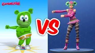 FORTNITE DANCE CHALLENGE with Gummy Bear and Friends - Gummibär The Gummy Bear Song