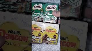 Menemukan Susu Dancow UHT rasa coklat dan Milo UHT didalam kotak #feedshorts #videoshorts #short