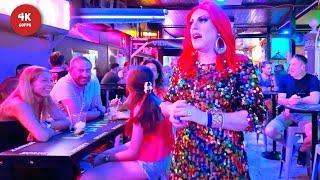 Torremolinos Nightlife Distric: Clubs & Bars LGBT Gay Friendly [4K] Midnight Spain City Walking Tour