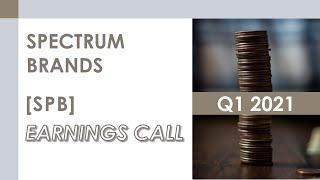 [SPB stock] Spectrum Brands Q1 2021 Earnings Call (2/5/21)