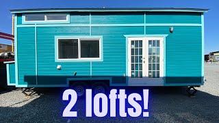Beautiful 26ft tiny home Tour with 2 lofts