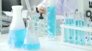 Blue Chemical Substance With Smoke Boils In Laboratory | Stock Footage - Videohive