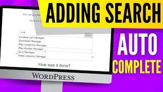 Add Search Autocomplete | WordPress Search Optimization