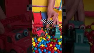  Excavator VS Fire Truck  ! Who will win the race ? #shorts
