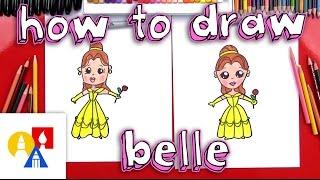 How To Draw A Cartoon Belle From Beauty And The Beast