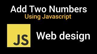 Add two number in Javascript  | Visual studio code | Imesh Lk