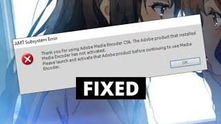 How To Fix AMT Subsystem Error Adobe Media Encoder