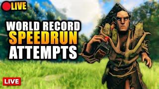 AN INSANE PACE!!! - Valheim World Record Speedrun Attempt, All Bosses Random Seed