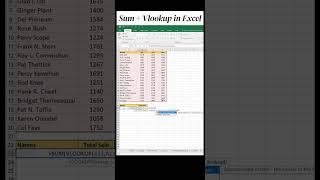 #71 | Sum & Vlookup in Ms Excel | #tipsandtricks #shorts